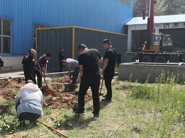 地埋一体化污水处理设备安装现场