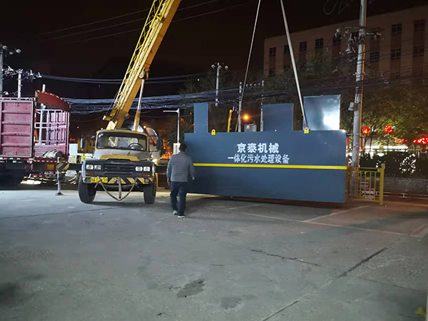 生活一体化污水处理设备安装现场